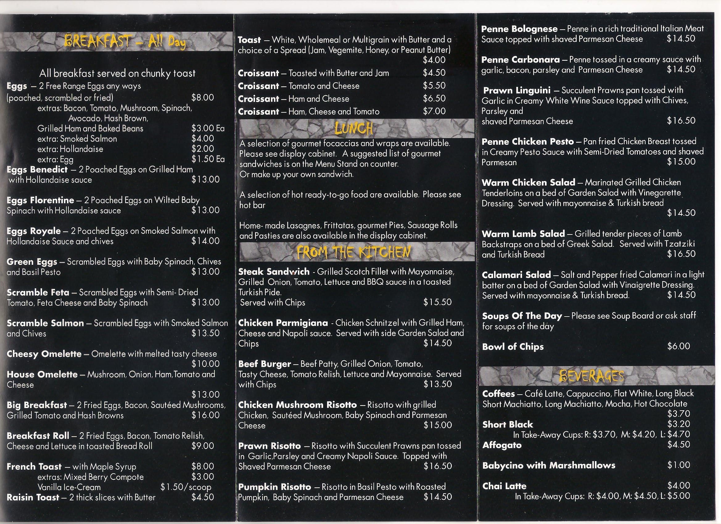 Cook Road Cafe Menu, Menu for Cook Road Cafe, Mitcham, Melbourne ...