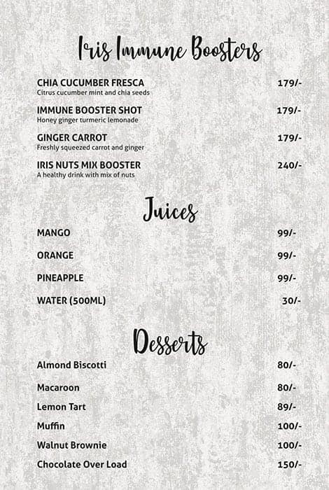 Caffe Pascucci menu