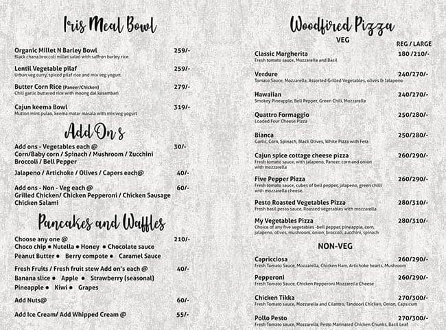 Caffe Pascucci menu