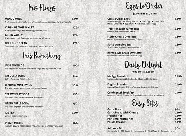 Caffe Pascucci menu