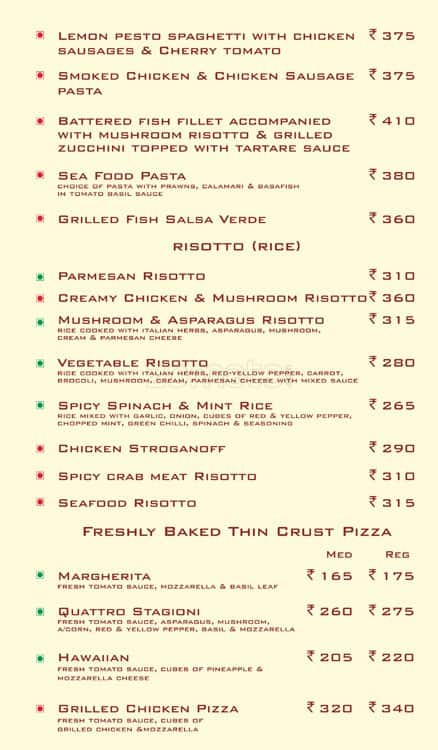 Menu at CAFFE PASCUCCI, Bengaluru, 49