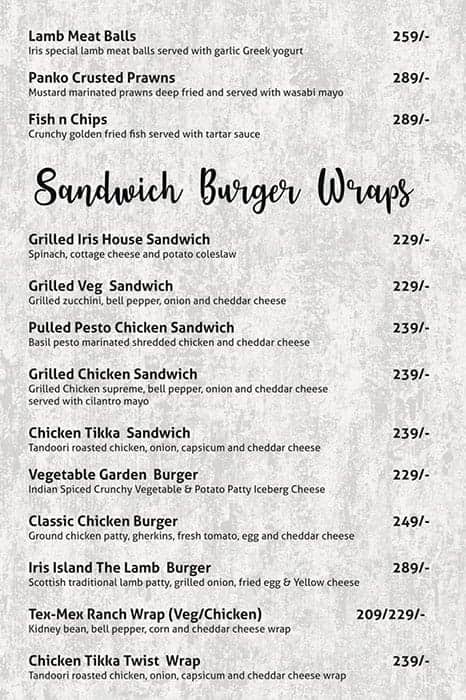 Caffe Pascucci menu
