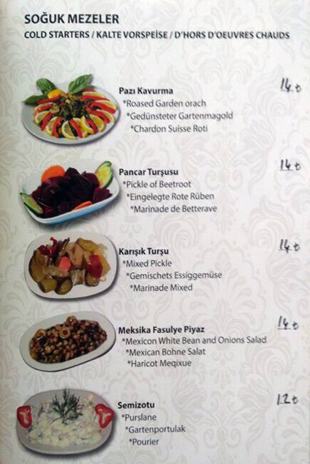 Menu At Caglar Restaurant Istanbul Nevizade Sk No 4 B