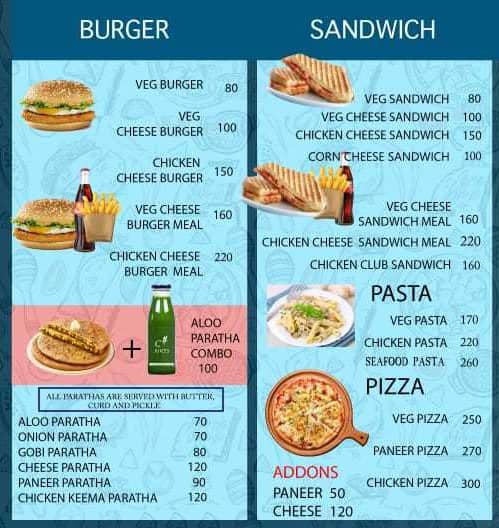 C Sharp Kitchen menu