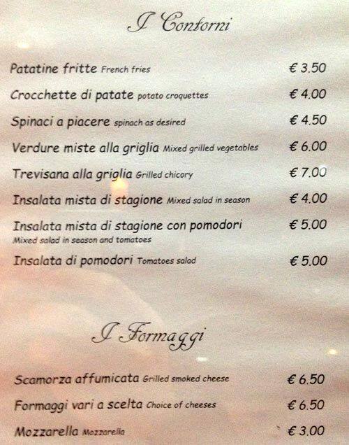 Menu di Ristorante Ambra Bar 
