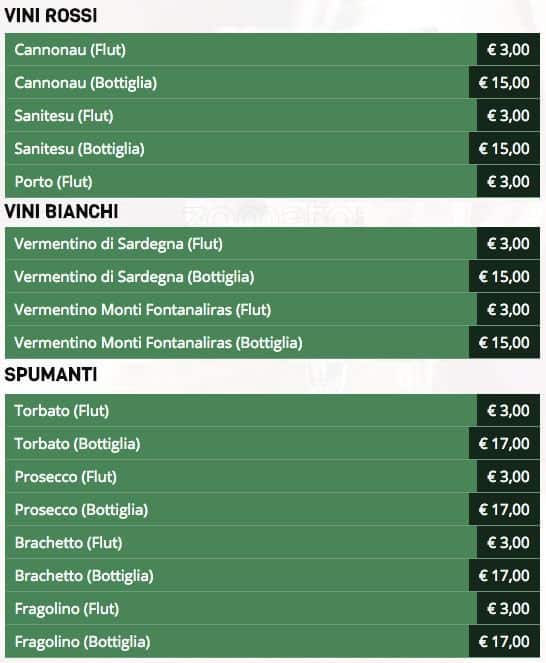 Menu di Sergio & Efisio 