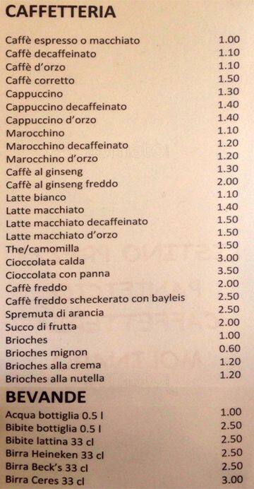 Menu di Panificio Molinaro 