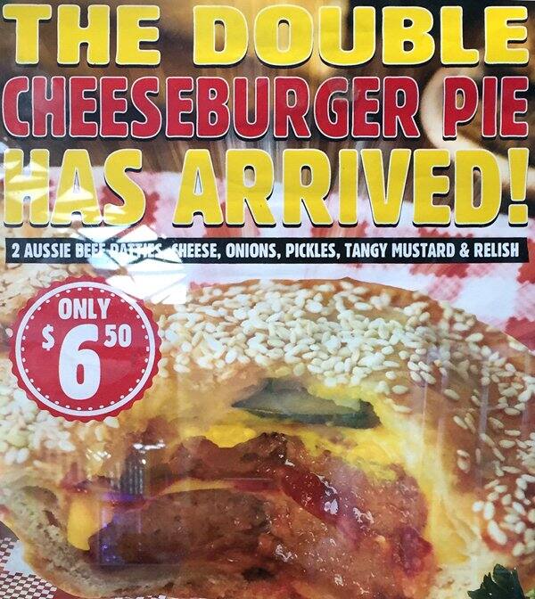 Pie Face Menu, Menu for Pie Face, Queen Street, CBD, Melbourne