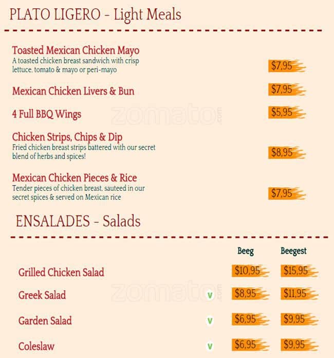 Mochachos Chicken Fiesta Menu, Menu for Mochachos Chicken Fiesta, Cannington, Perth Urbanspoon