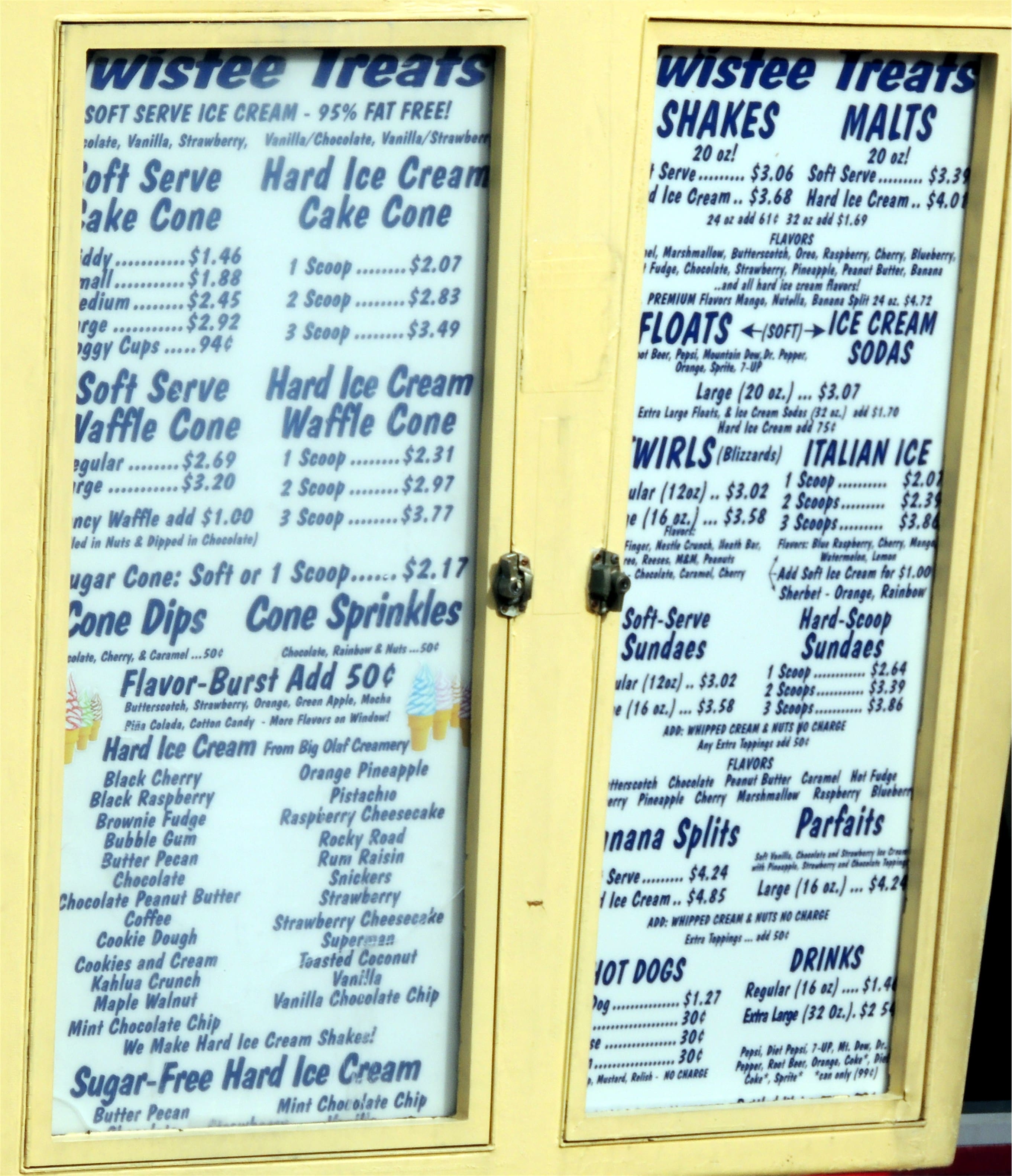 Twistee Treats Menu, Menu for Twistee Treats, North Fort Myers, Fort Myers Urbanspoon/Zomato