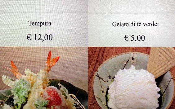Menu di Japan. Star Dining 