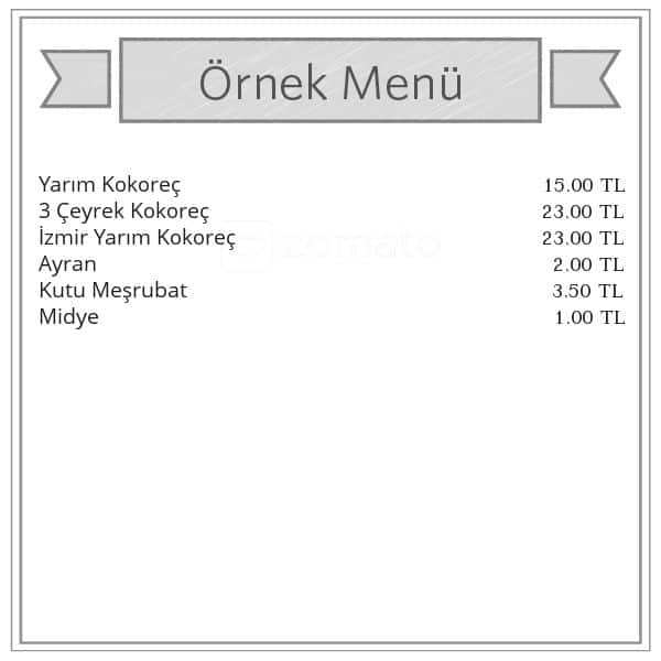 kokorecci seref usta menu menu for kokorecci seref usta halkali istanbul
