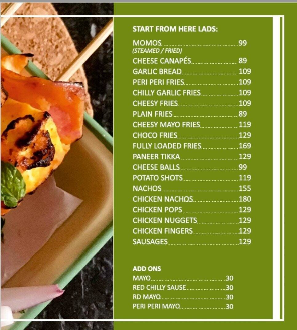 Red Door Cafe - The Game Hub menu