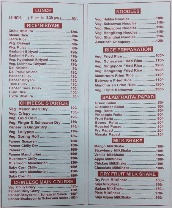 Janta Menu, Menu for Janta, Lower Parel, Mumbai - Zomato