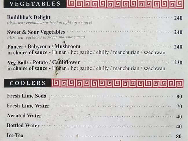 Kim Lee Chinese Restaurant menu