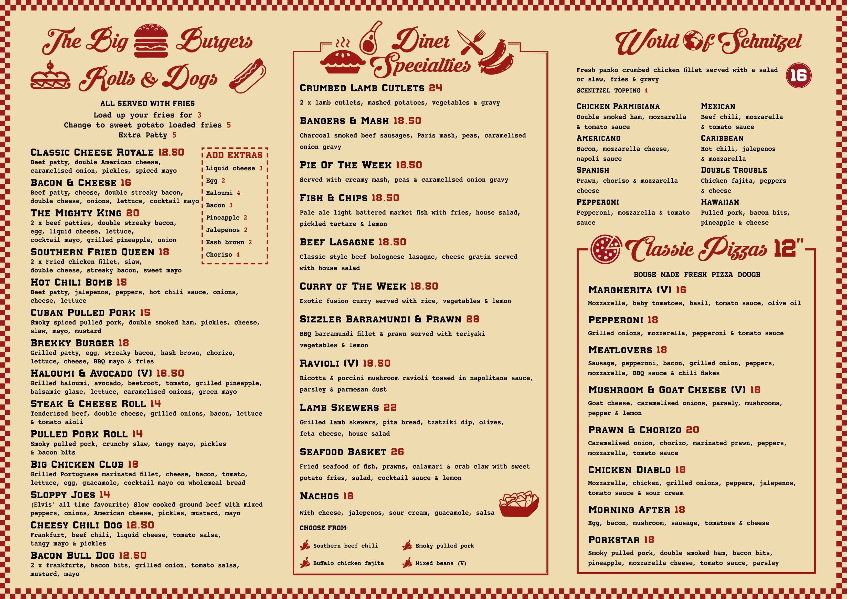 Churchill's Sports Bar Menu, Menu for Churchill's Sports Bar, Kingsford