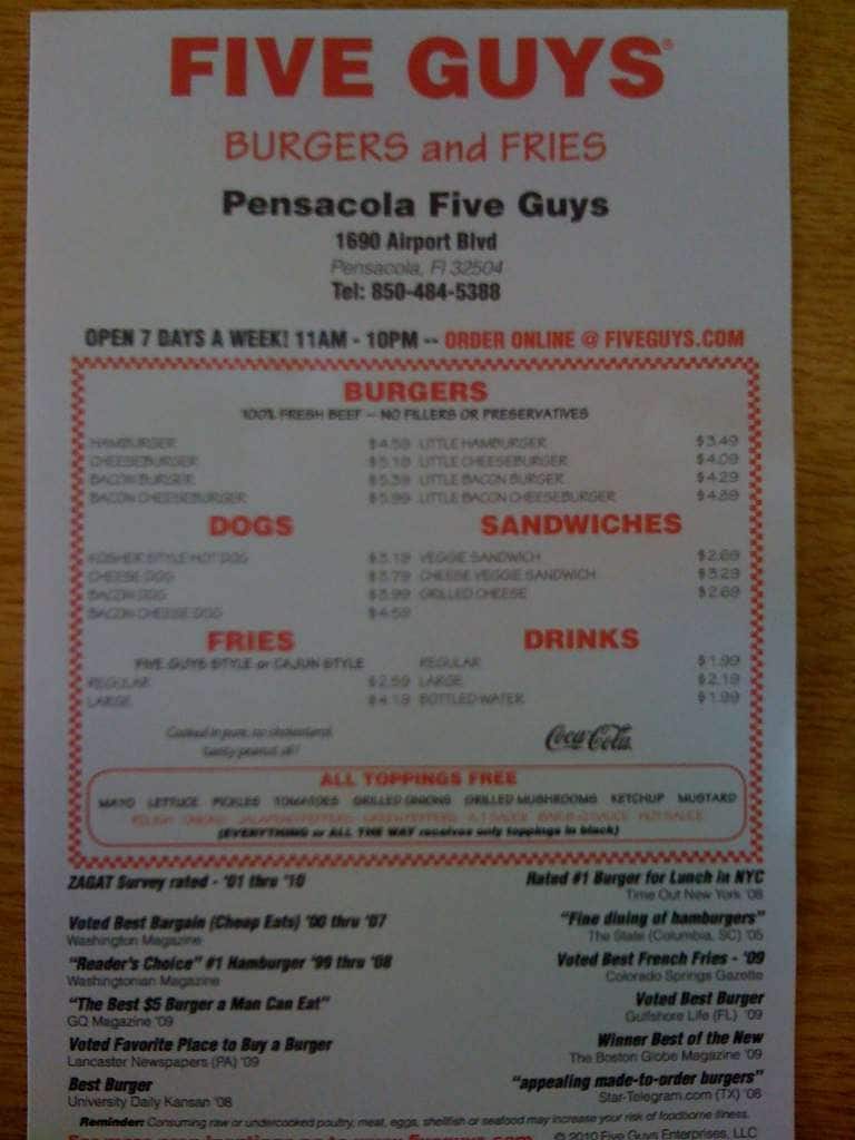 Five Guys Locations 97