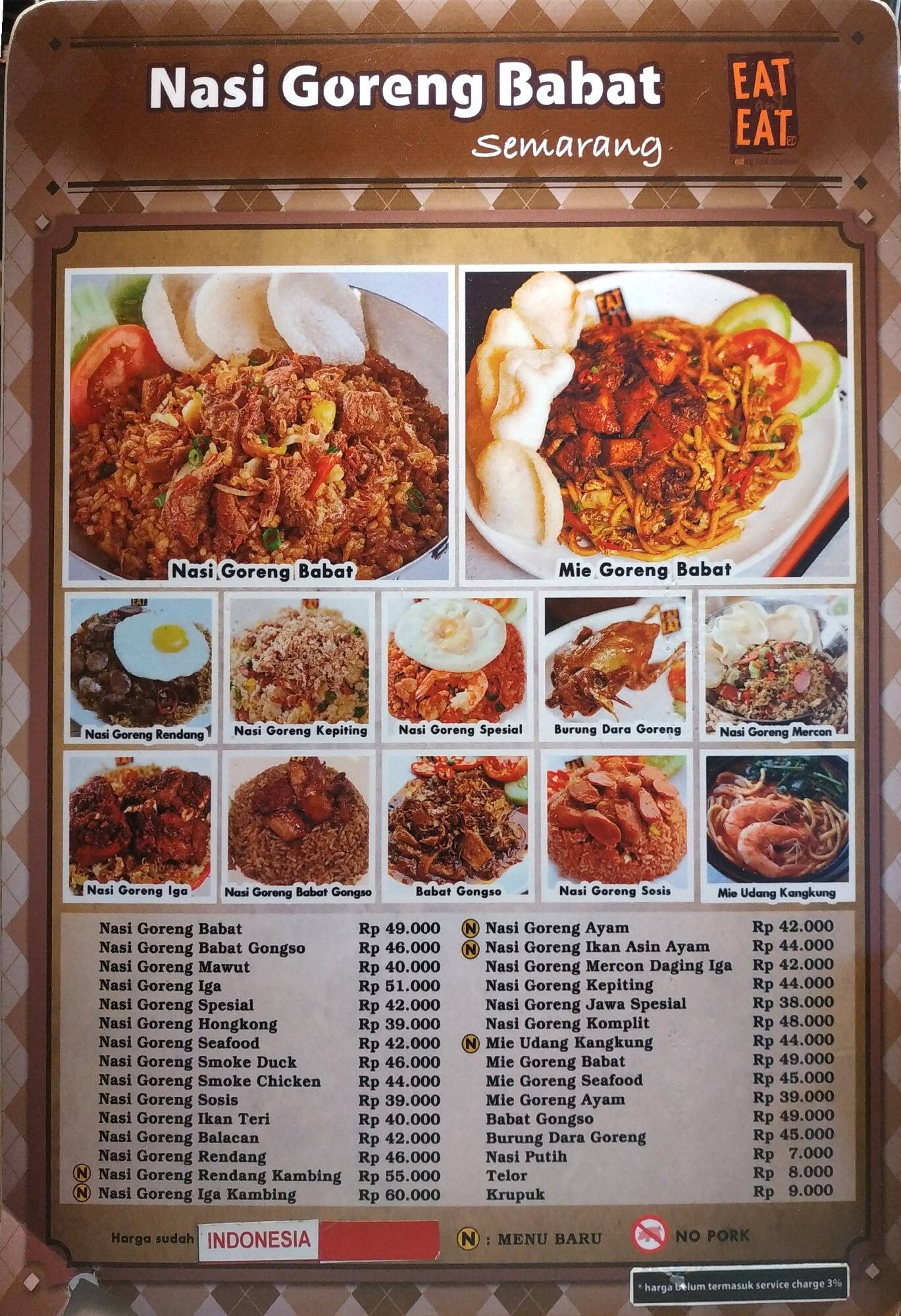 Nasi Goreng Babat Semarang Menu Zomato Indonesia