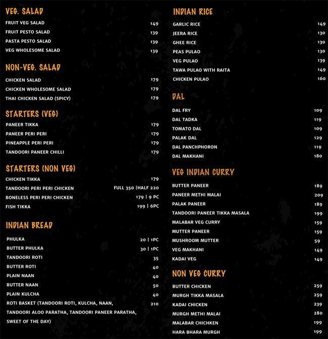 Vaho Night Kitchen Menu, Menu for Vaho Night Kitchen, Bannerghatta Road ...