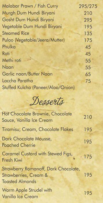Drizzle menu
