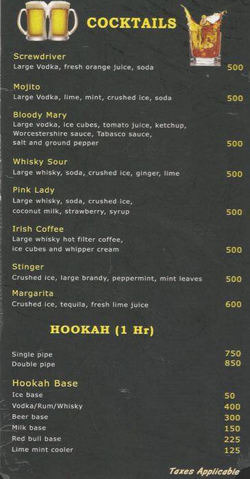 Drizzle menu