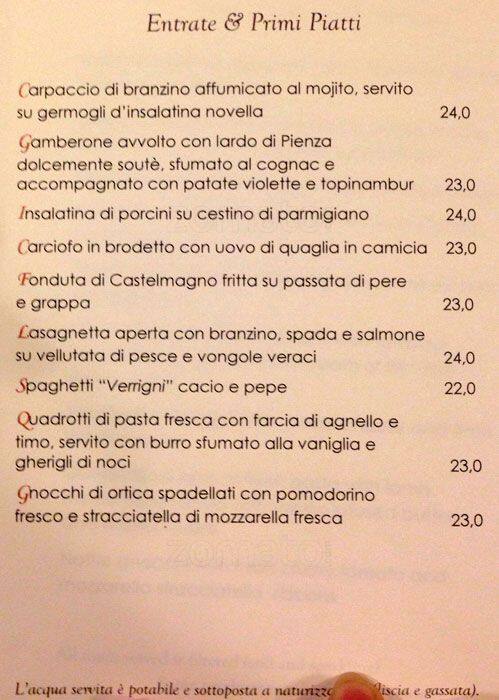 Menu di Fioraio Bianchi Caffè 