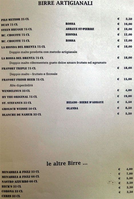 Menu di Cocomerino 