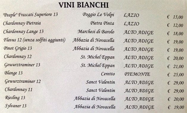Menu di Cocomerino 