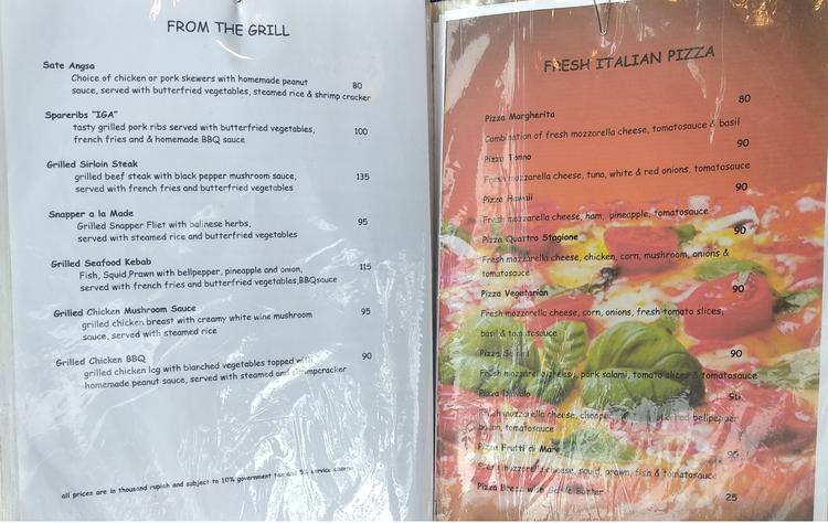 Cafe Angsa menu