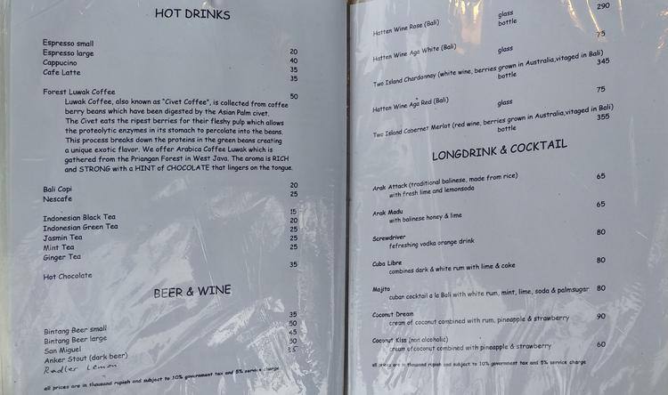 Cafe Angsa menu