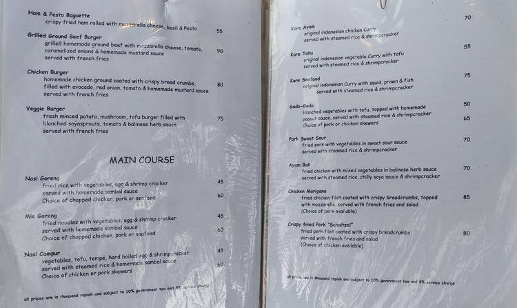 Cafe Angsa menu