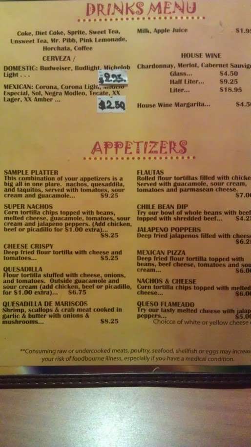 El Tequilas Mexican Restaurant Menu Urbanspoon/Zomato