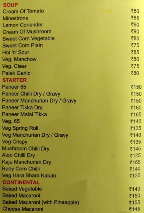 Sahyog Restaurant Menu, Menu for Sahyog Restaurant, Fatehgunj, Vadodara ...