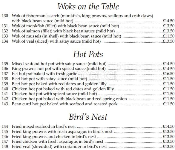Roding Restaurant menu