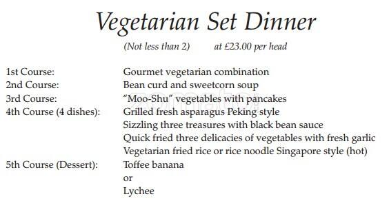 Roding Restaurant menu