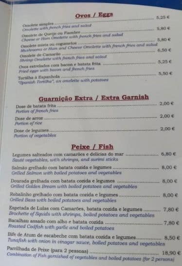 Menus(e): Spain/Portugal