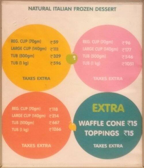 Gelato Vinto Menu, Menu for Gelato Vinto, Sahibabad, Ghaziabad Zomato