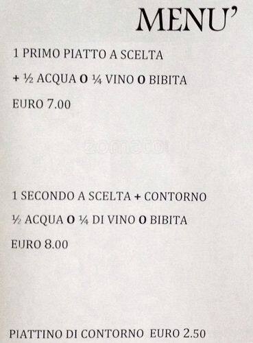 Menu di Trattoria Bar Antonella 