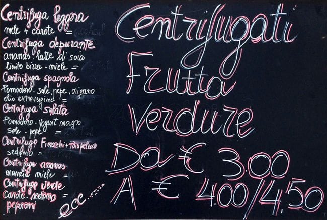 Gran caffè Salandra Speisekarte