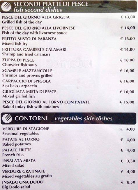 Menu di Dodo 
