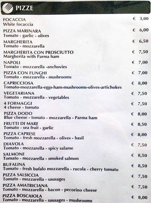 Menu di Dodo 
