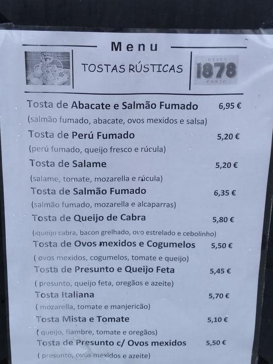 Carta de Padaria Ribeiro