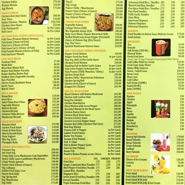 Swaraj menu