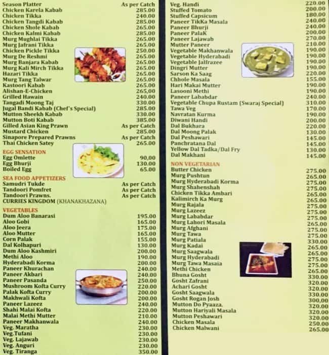Swaraj menu