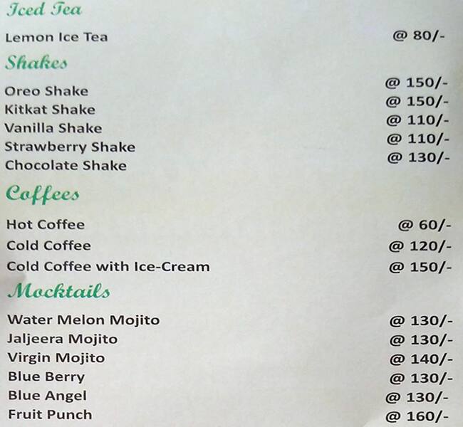 Ambrosia menu