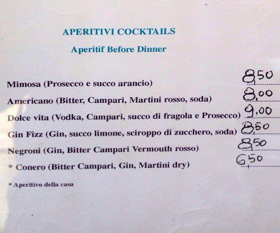 Menu di Pasticceria Gelateria Lotti 