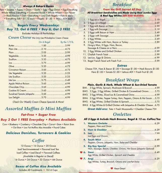 Merrick Bagel Cafe Menu, Menu for Merrick Bagel Cafe, Merrick, Long ...