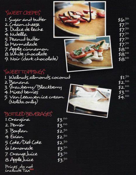 Vive La Crepe Menu Menu For Vive La Crepe Greenwich Village New York City Urbanspoonzomato