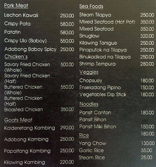 Sofia Bar Resto menu