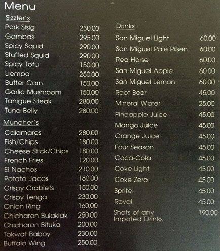 Sofia Bar Resto menu